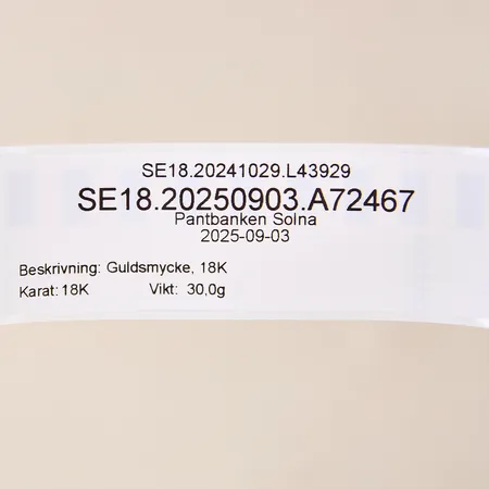 Guldsmycke, 18K  Vikt: 30 g
