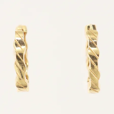 Ett par örhängen, creoler, Ø13mm, 14K.  Vikt: 2,5 g
