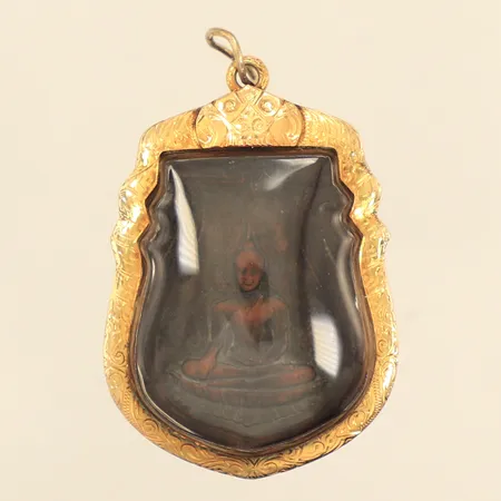 Hänge, Buddha, Phra Phutthachinnarat, ca 40mm, bredd ca 29mm, folierad, bruttovikt: 10,7g Vikt: 10,7 g