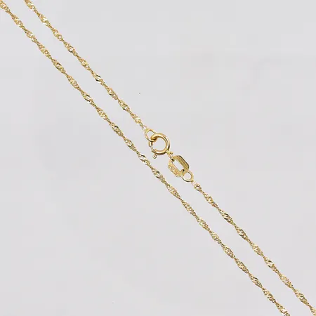 Kedja Singapore, 43cm, bredd 1,1mm, 18K Vikt: 1,1 g