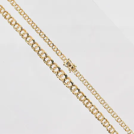 Collier doserad Bismarck, 46cm, bredd 4-6mm, GHA, 18K Vikt: 16,5 g