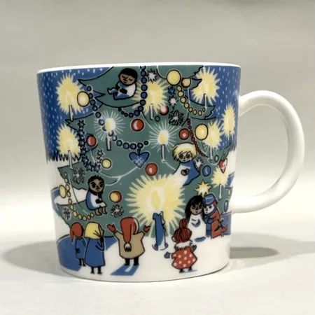 Muminmugg, Julmugg 2004-2005, Arabia, Finland, höjd 8cm, Ø8,5cm, porslin, minimalt ytslitage