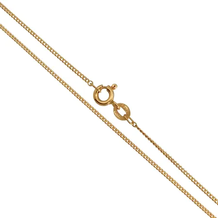 Halskedja Pansar, 18K guld, UnoAerre Italien, svensk kontrollstämpel, längd 46,5 cm, bredd 1,1 mm, fint skick Vikt: 2,7 g