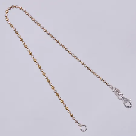 Armband, länd: ca 19,5cm, bredd: ca 1mm, tvåfärgad, 925/1000 silver  Vikt: 2,3 g