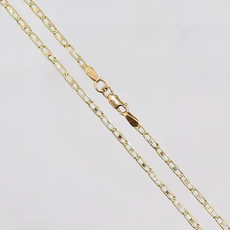 Kedja, mönstrad, 43cm, bredd 2,2mm, 18K Vikt: 4,9 g