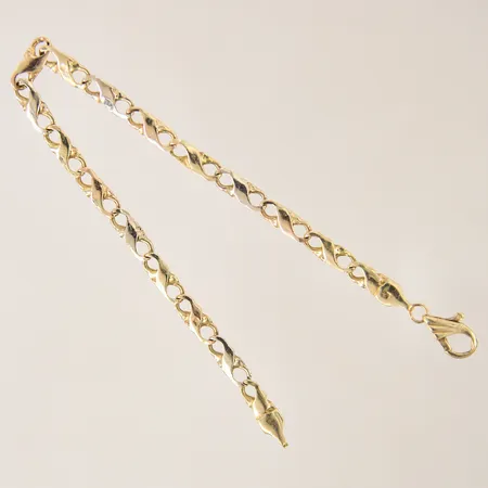 Armband, längd: 19,5cm, bredd: 4,1mm, bucklig, 18K  Vikt: 9,6 g