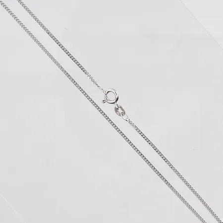 Kedja Pansar, 50cm, bredd 1,4mm, vitguld, 18K Vikt: 3,9 g