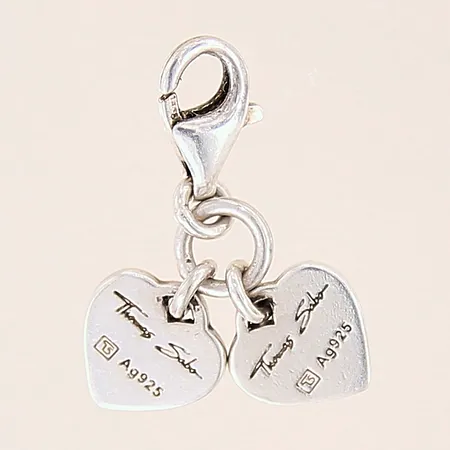 Hänge Hjärtan, Thomas Sabo, längd: 14mm, bredd: 8,3mm, silver 925/1000 Vikt: 1,7 g