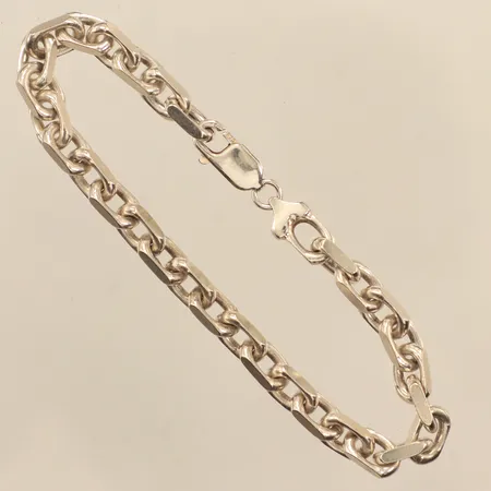 Armband, Ankar, längd 19cm, bredd ca 5,5mm, Guldfynd, 925/1000 silver  Vikt: 17,4 g