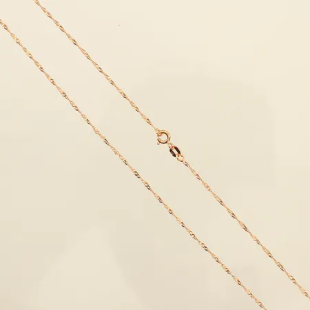 Kedja Singapore, Balestra, ca 50cm, bredd ca 1,3mm, 18K Vikt: 2 g
