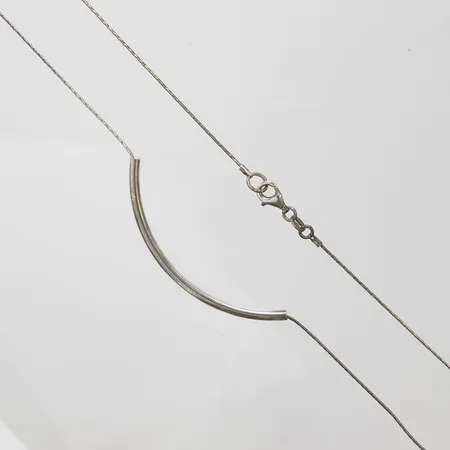 Silvercollier, halvstelt, längd: 45cm, GHA, 925/1000  Vikt: 5,1 g