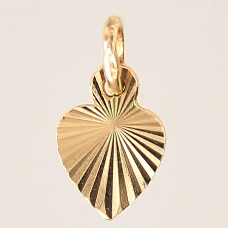 Hänge, hjärta, med dekor, 27x9mm, 18K  Vikt: 1 g
