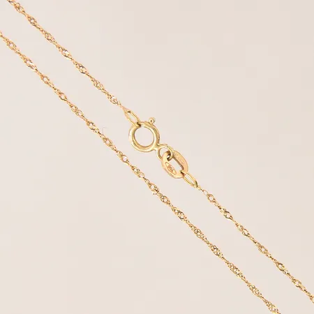 Kedja Singapore, längd: 43cm, bredd: 1mm, Balestra, 18K Vikt: 0,9 g