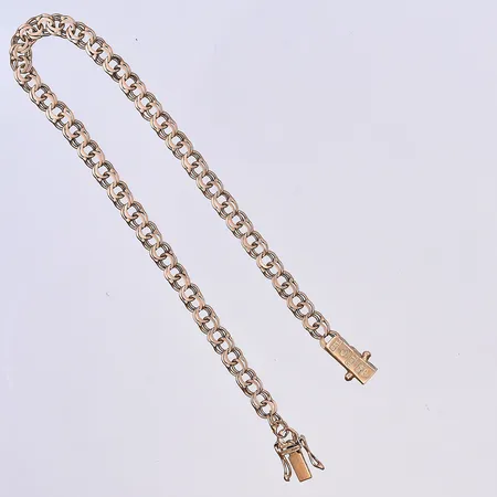 Armband Bismarck, längd 19,5 cm, bredd 4 mm, 18K. Vikt: 5 g