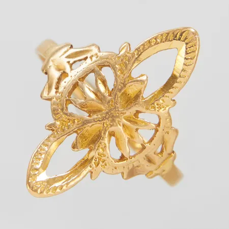 Ring, Ø18¾, bredd:2-16mm, skev skena, 20K Vikt: 3 g