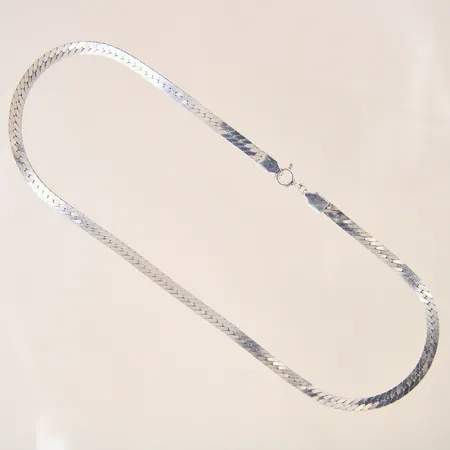 Kedja, halvstel, längd 42cm, bredd 5mm, silver 925/1000 Vikt: 18 g