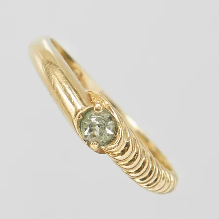 Ring, vit sten, Ø14¾, bredd:2-3,5mm, 18K Vikt: 1,4 g