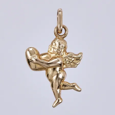 Hänge, Ängel, längd: ca 2cm, bredd: ca 12mm, 18K Vikt: 0,7 g