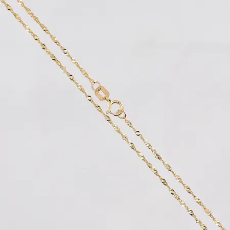 Kedja Singapore, 38cm, bredd 1,2mm, 18K Vikt: 1,1 g