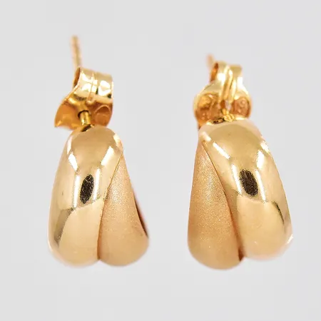 Ett par örhängen, Ø 12mm, bredd 7,2mm, 18K Vikt: 1,2 g