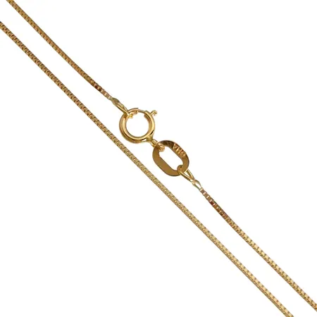 Halskedja Venezia, 18K guld, Guldfynd (GHA), längd 35,5 cm (kort längd), bredd 0,5 mm, fint skick Vikt: 1 g
