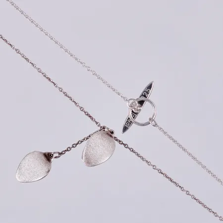 kedja, längd: ca 44cm, bredd: ca 2-10cm, drakensberg, 925/1000 silver  Vikt: 6,8 g