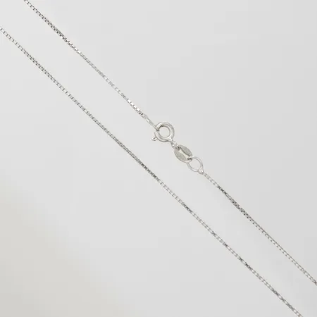 Kedja, Venezia, längd:40,5cm, bredd:1mm, vitguld, smärre bucklor, 18K Vikt: 2,2 g