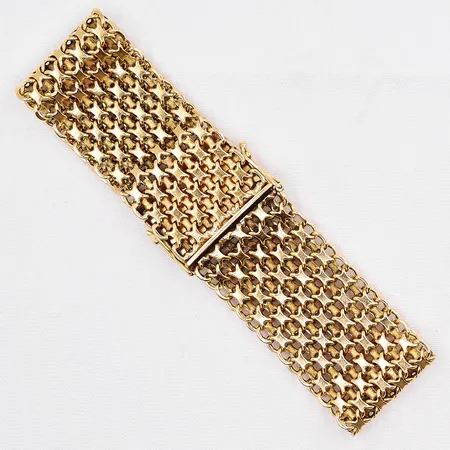 Armband X-länk, 20cm, bredd 22,5mm, 18K Vikt: 48,1 g