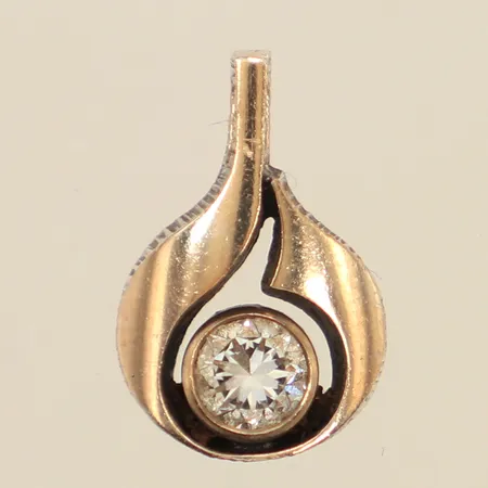 Hänge med bergskristall, längd inkl ögla ca 17mm, bredd ca 11mm, Finnfeeling, Karl Laine, Finland, 925/1000 silver  Vikt: 1,6 g