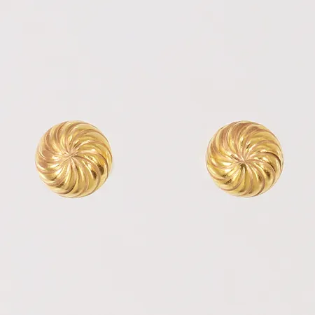 Ett par örhängen, Ø7mm, gängade stift, 14K.  Vikt: 0,8 g