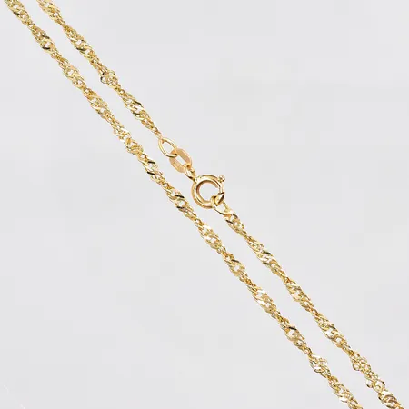Kedja Singapore, 42cm, bredd 2,4mm, 18K Vikt: 4,8 g
