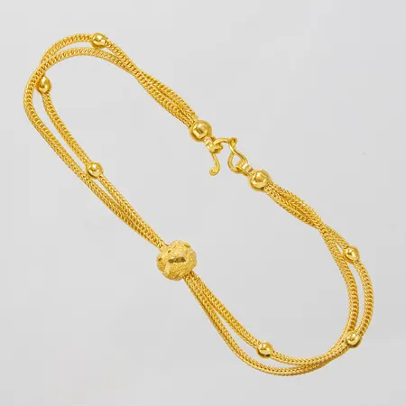 Armband med integrerade kulor, längd:16,5cm, bredd:1,5-6,5mm, Thai, 1 Slung, 23K Vikt: 3,8 g