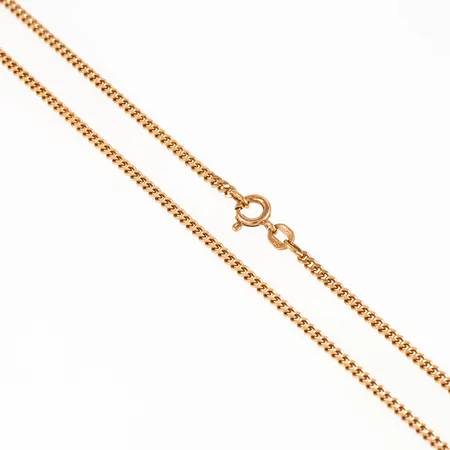 Kedja Pansar i 18K guld. Den är 62 cm lång, 2,1 mm bred och väger 10,4g. Stämplad Balestra, 750 & svensk importstämpel. Springring. 