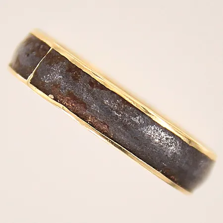 Ingenjörsring, stl 20, bredd 5mm, band i monel, gravyr, 18K  Vikt: 2,9 g