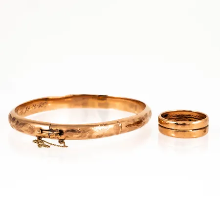 Diverse defekt/graverat guld. 12g i 14K & 8,8g i 18K. 