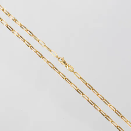 Kedja, Ankarlänk, ihålig, längd:40cm, bredd:3mm, 18K Vikt: 1,5 g