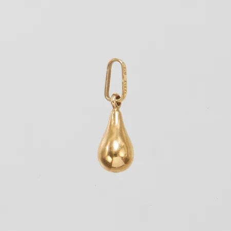 Hänge, droppe, 15,5x5mm, ihålig, svenska stämplar, 18K Vikt: 0,3 g