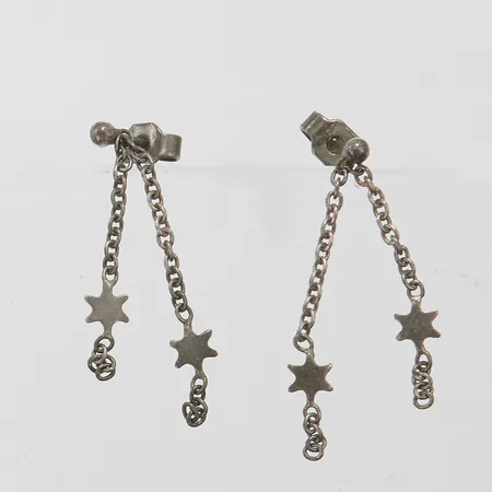 Silverörhängen, stjärnor, 31,5x4,5mm, 925/1000 Vikt: 1,3 g