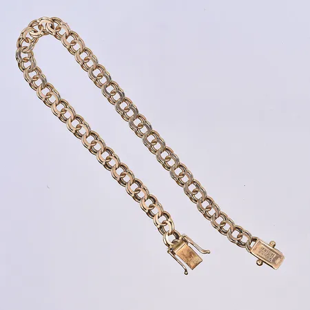 Armband Bismarck, längd 19 cm, bredd 5 mm, 18K. Vikt: 10,9 g