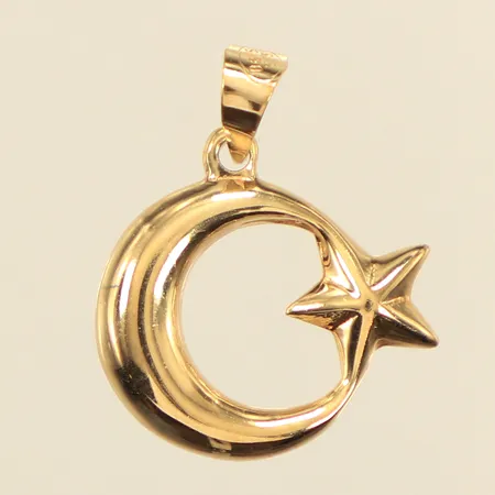 Hänge, längd 22mm, bredd 18,8mm, 14K  Vikt: 1,3 g