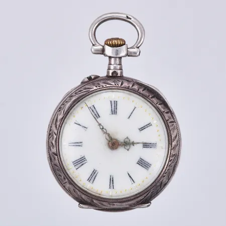 Fickur, manuell, Ø28mm, boettnummer: 73504, medaille d'or, delvis förgylld, repigt glas, 800/1000 silver, bruttovikt: 17,2g