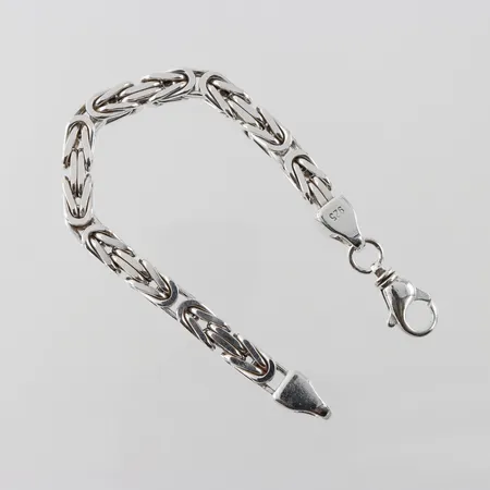 Armband Kejsarlänk, längd ca 24 cm, bredd 8 mm, silver 925/1000. Vikt: 84 g
