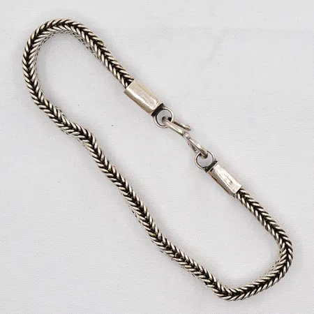 Armband, 20cm, bredd 7,5mm, sliten länk, silver 925/1000 Vikt: 24,9 g