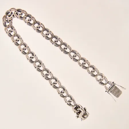 Armband Bismarck, längd 22cm, bredd 8mm, silver 830/1000 Vikt: 17,4 g