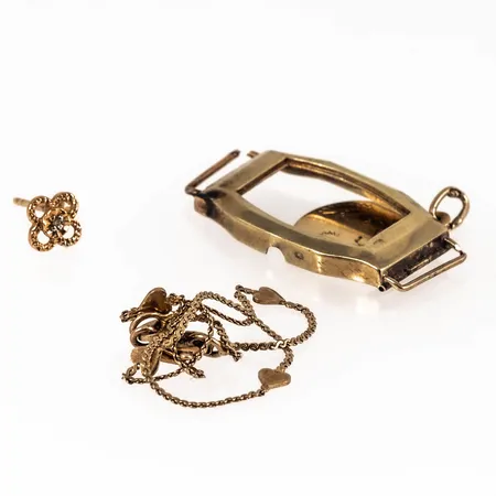 Diverse defekt guld: 0,8g i 9K, 0,3g i 18K & 1,9g i 14K. 