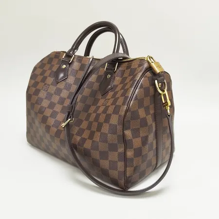 Väska, Louis Vuitton, Speedy Bandouliere 30, 22 x 30 x 18cm, modellnr: N41367, datumkod: AA2176, Damier Ebene canvas med läderdetaljer, beslag i gulmetall med färgbortfall, avtagbar axelrem, nyckel saknas, bruksskick med små fläckar invändigt, slitage på läderdetaljer, kvitto från Birger Jarlsgatan 2016, inga tillbehör.  Vikt: 0 g