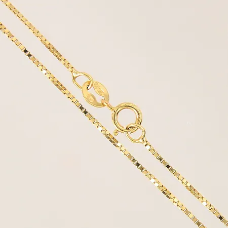 Kedja Venezia, längd: 42cm, bredd: 0,7mm, 14K  Vikt: 1,6 g