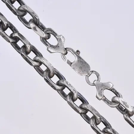 Kedja Ankar, längd 52,5 cm, bredd 7 mm, silver 925/1000. Vikt: 76,7 g