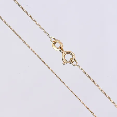 Kedja Pansar, längd 43,5 cm, bredd 1 mm, 18K. Vikt: 1,3 g