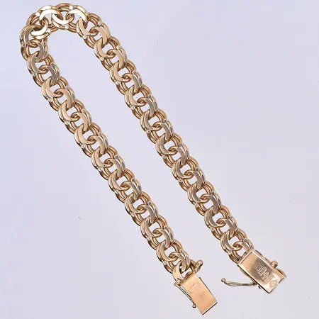 Armband Bismarck, längd 18 cm, bredd 7 mm, 18K. Vikt: 20,7 g